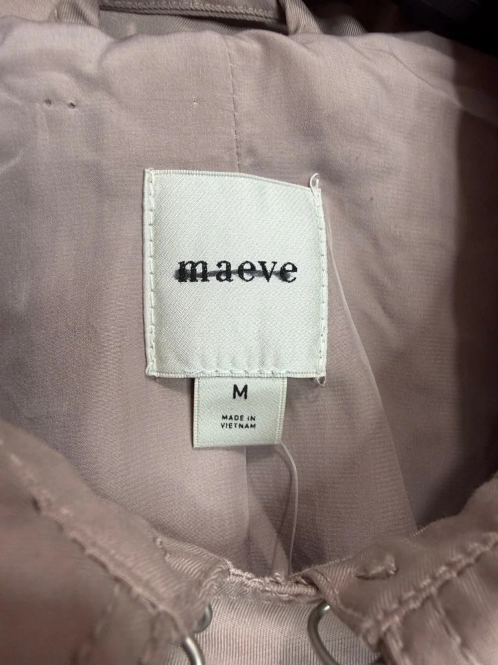 Anthropologie Mauve Trench Coat Lightweight Long Jacket Chic Minimalist. Size M - Picture 6 of 11